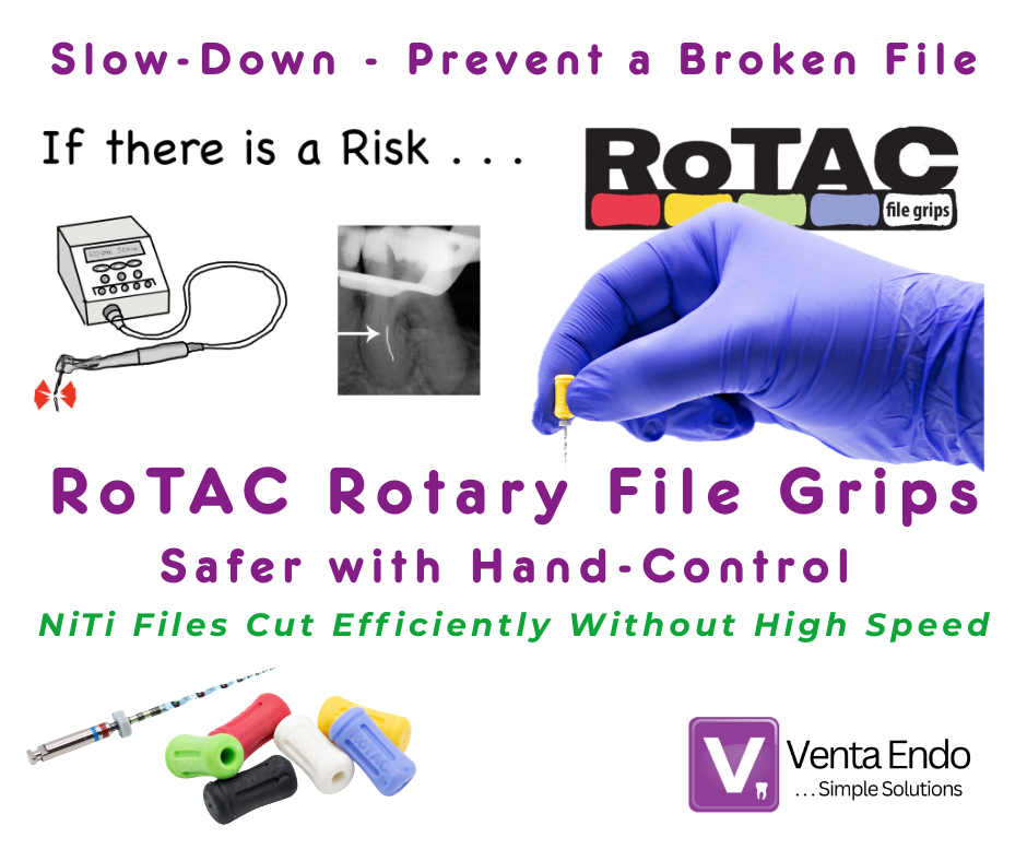 RoTAC - Hand-Control Rotary File Grips - Restores Tactile Control in High Risk File Separation Cases